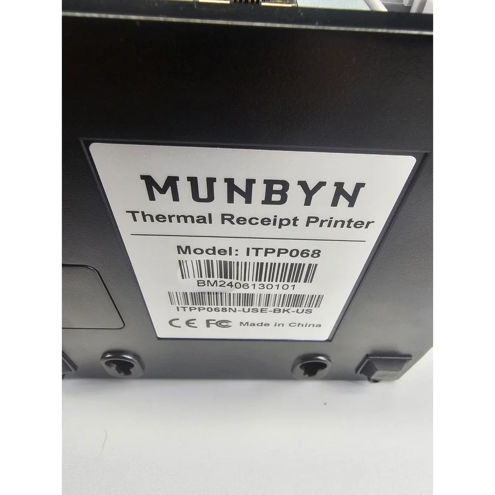 MUNBYN ITPP068 80mm POS Thermal Receipt Printer • USB Serial Ethernet • P068